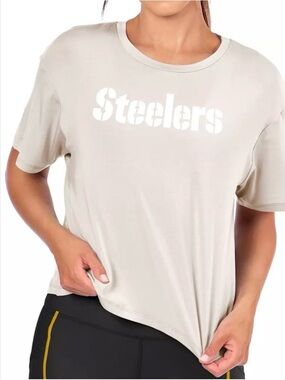 Certo NFL Pittsburgh Steelers Cream Graphic T-Shirt Women’s XL NWT